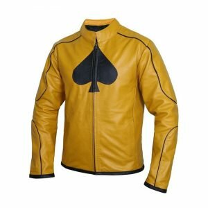 Classy Dijon Mustard Yellow Leather Jacket