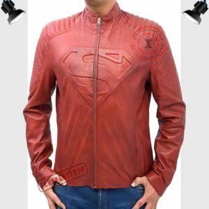 smallville superman jacket red leather