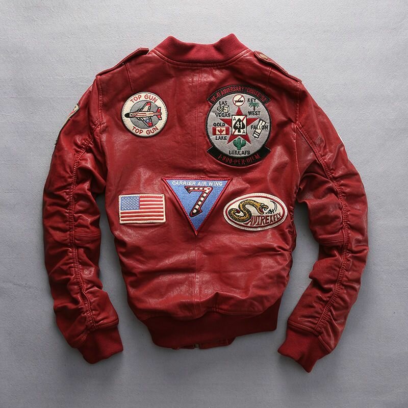 Carrier Air Wing Red Bomber Jacket
