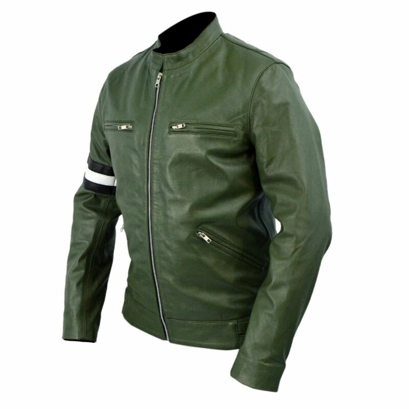 Dirk Gently Green Leather Jacket