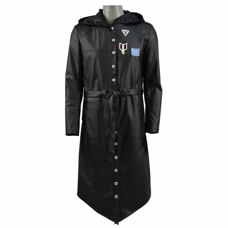 PUBG Leather Hooded Trench Coat
