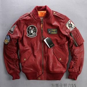 Carrier Air Wing Red Bomber Jacket