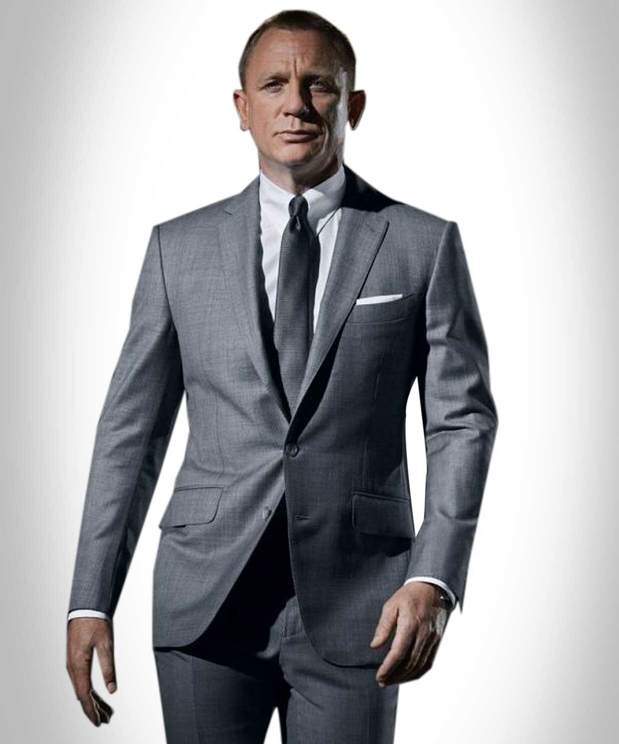 Daniel Craig Skyfall James Bond Grey Suit