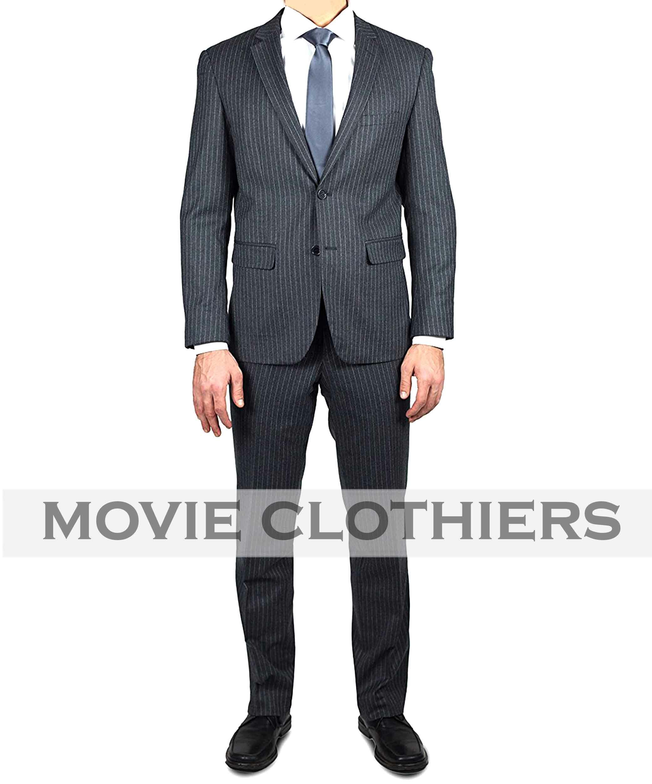Skyfall Charcoal Grey Pinstripe Suit