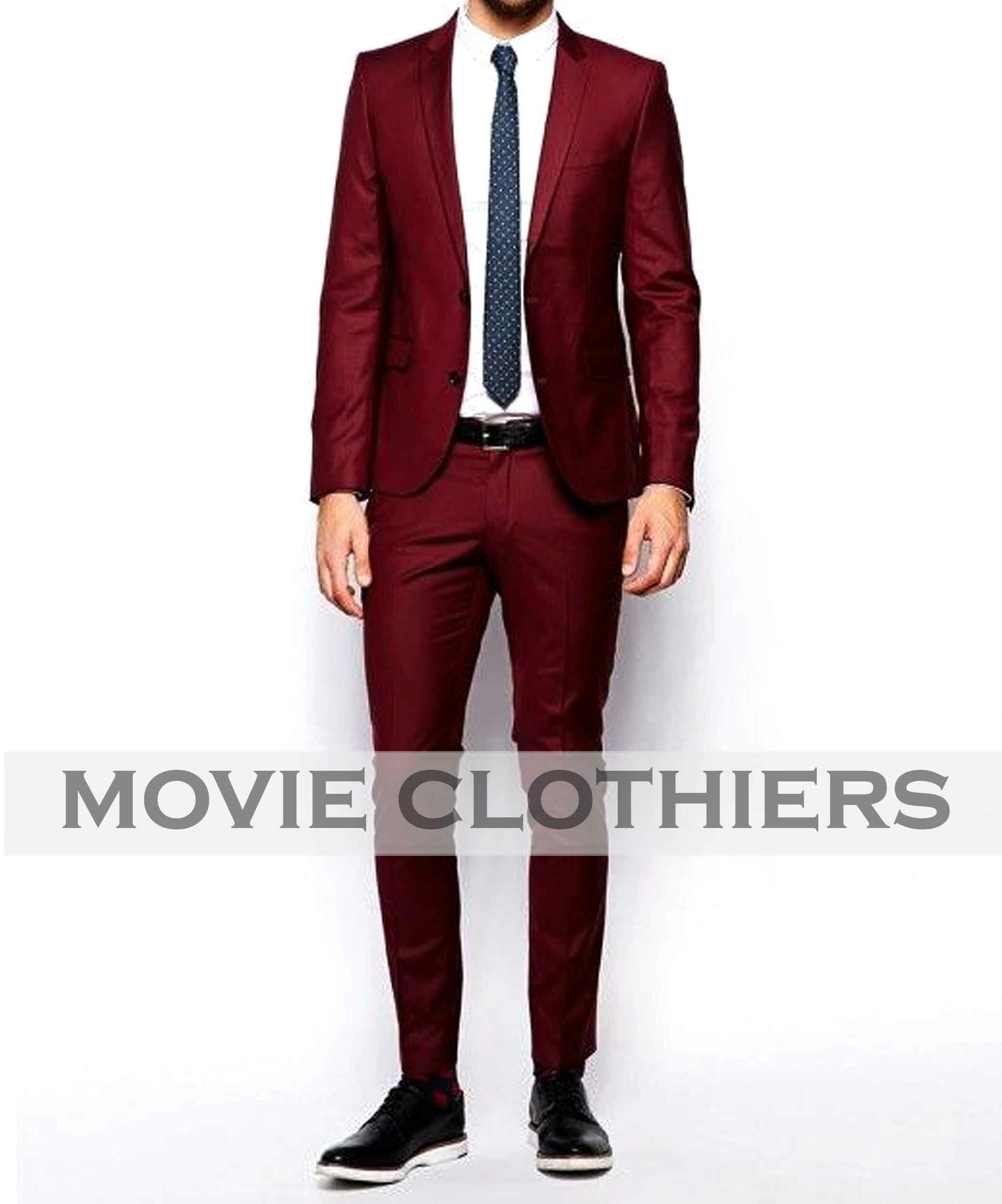 Maroon Ryan Gosling Suit