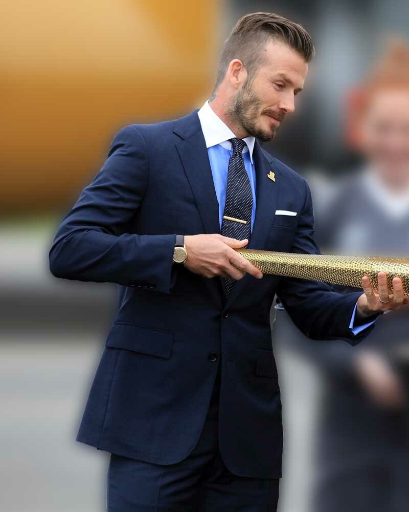 David Beckham Navy Suit