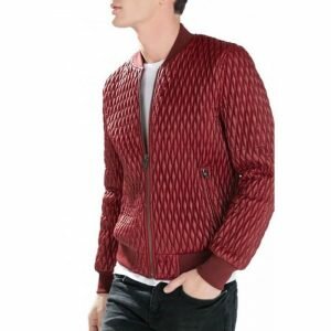 Men’s Quilted Faux Leather Jacket